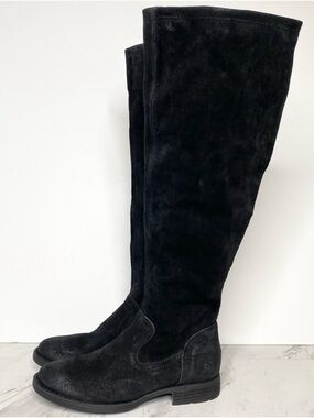 Born Britton Black Distressed Suede Boot 8M